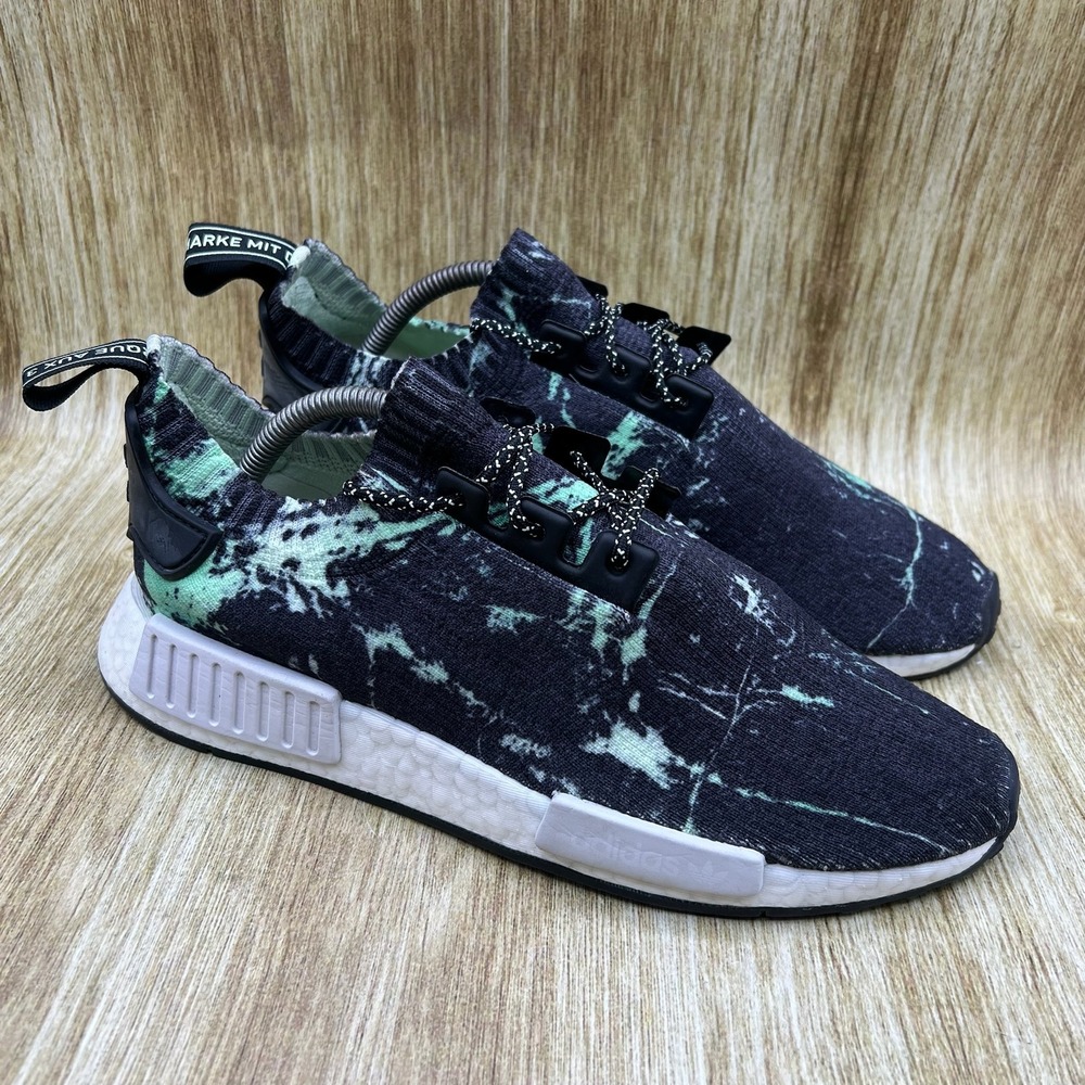 Adidas NMD R1 Primeknit Men's Size 9 Mint Marble‎ Sneakers Shoes Athletic BB7996